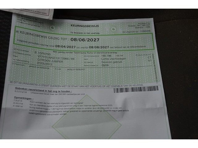 Lichte vrachtwagen citroen jumper dubbele cabine met open laadbak, type y, variant ydumg, versie ydumgc/dyl, chassisnummer vf7ydumgc12172984, bouwjaar 07-05-2012 (sleutel, alle boorddocumenten) werkende staat - afbeelding 22 van  40
