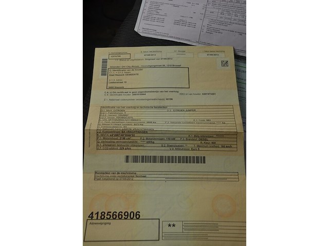 Lichte vrachtwagen citroen jumper dubbele cabine met open laadbak, type y, variant ydumg, versie ydumgc/dyl, chassisnummer vf7ydumgc12172984, bouwjaar 07-05-2012 (sleutel, alle boorddocumenten) werkende staat - afbeelding 26 van  40