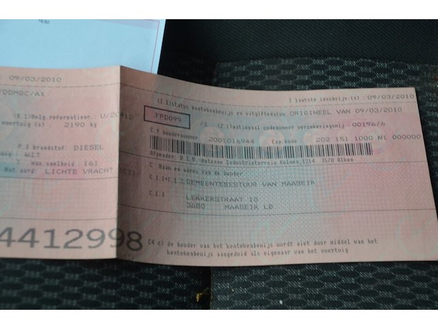 Lichte vrachtwagen citroen jumper dubbele cabine met open laadbak, type yddmgc/ax, chassisnummer vf7yddmgc11738198 , bouwjaar 09-03-2010 (sleutel, alle boorddocumenten) batterij leeg - afbeelding 20 van  37