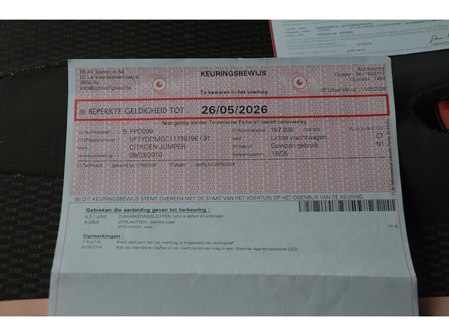 Lichte vrachtwagen citroen jumper dubbele cabine met open laadbak, type yddmgc/ax, chassisnummer vf7yddmgc11738198 , bouwjaar 09-03-2010 (sleutel, alle boorddocumenten) batterij leeg - afbeelding 24 van  37