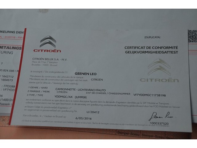 Lichte vrachtwagen citroen jumper dubbele cabine met open laadbak, type yddmgc/ax, chassisnummer vf7yddmgc11738198 , bouwjaar 09-03-2010 (sleutel, alle boorddocumenten) batterij leeg - afbeelding 25 van  37
