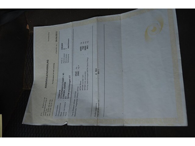 Lichte vrachtwagen citroen jumper dubbele cabine met open laadbak, type ydpmhu/dy, chassisnummer vf7ydpmhu12174689, bouwjaar 21-06-2012 (sleutel en alle boorddocumenten) batterij leeg - afbeelding 26 van  38