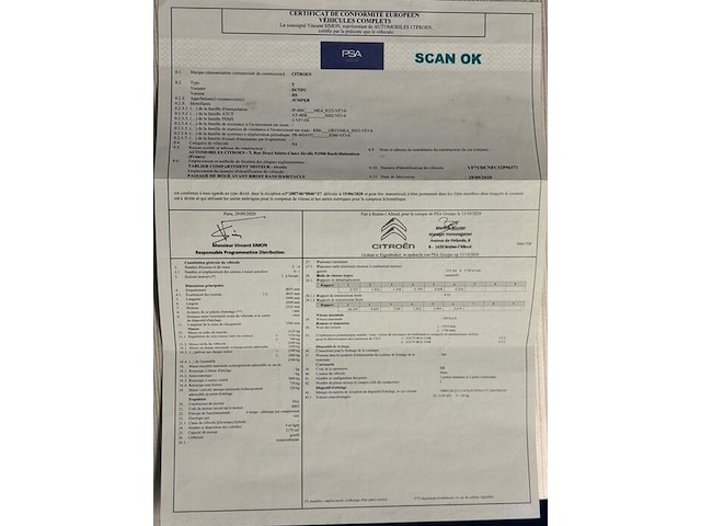 Lichte vrachtwagen citroen jumper, type: y, variant: dcnfc, versie: hs, chassisnummer: vf7ydcnfc12p96373, bouwjaar: 10/11/2020 met inschrijvingsbewijs deel i, gelijkvormigheidsattest en verlopen schouwingsbewijs. (b2) - afbeelding 21 van  37