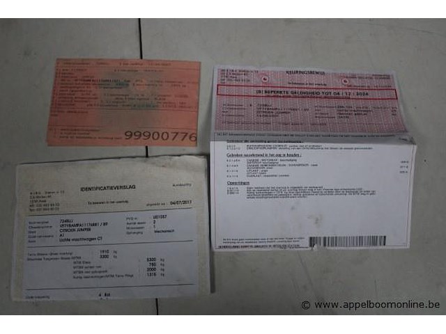 Lichte vrachtwagen citroen, jumper, vf7ybamfa11176881, 1e inschr 12/04/07, 263056km, 2198cm³, 74kw, diesel, euro 4, kentekenbewijs, gelijkvormigheidsattest, identificatieverslag, ongeldige keuring - afbeelding 7 van  7