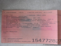 Lichte vrachtwagen fiat, doblo cargo, zfa22300005660585, 1e insch 18/11/2008, 1368cm³, 57kw, benzine, euro 4, 109602km, inschrijvingsbewijs deel i en ii, keuringsbewijs (geldig tot 27/11/2026), gelijkvormigheidsattest, identificatieverslag - afbeelding 19 van  20