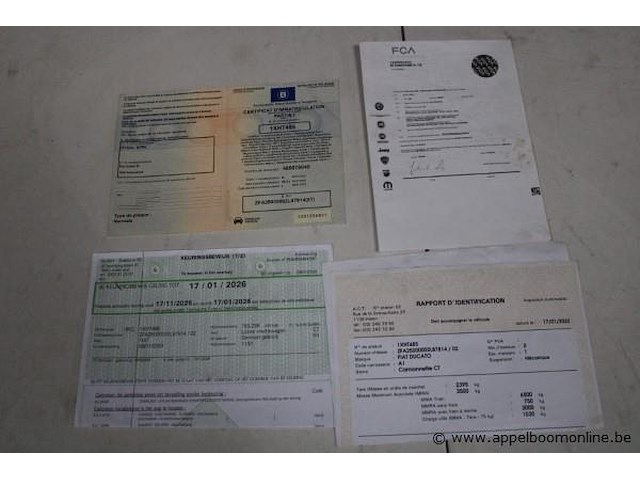 Lichte vrachtwagen fiat, ducato, zfa25000002l87814, 184692km, 1e inschr 09/01/20, 2287cm³, 110kw, diesel, euro 6b, kenteken deel i, gelijkvormigheidsattest, identificatieverslag, keuring geldig tot 17/01/2026 - afbeelding 11 van  19