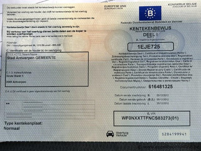 Lichte vrachtwagen ford transit, 1ste inschrijving 20/12/2012, chassisnr wf0nxxttfncs83273, 77096km, diesel euro 5, ttm 3500, dubbel cabine - afbeelding 2 van  14