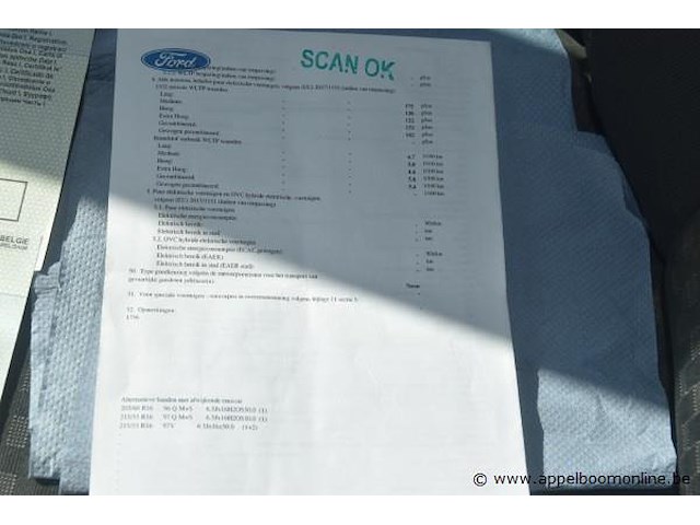 Lichte vrachtwagen ford, transit connect, wf0rxxwpgrks22462, 1e insch 11/09/2019, 1499cm³, 55kw, diesel, 124643km, inschrijvingsbewijs deel i en ii, keuringsbewijs (geldig tot 12/09/2026), identificatieverslag, gelijkvormigheidsattest - afbeelding 8 van  18