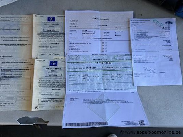 Lichte vrachtwagen ford, transit custom, wf0xxttgyky74086, 1e insch 15/10/2019, 1995cm³, 96kw, diesel, euro 6d, 79428km, inschrijvingsbewijs deel i en ii, keuringsbewijs (geldig tot 17/10/2026), gelijkvormigheidsattest, identificatieverslag - afbeelding 7 van  20
