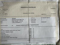 Lichte vrachtwagen ford, transit custom, wf0yxxttgyky74083, 1e insch 15/10/2019, 1995cm³, 95.60kw, diesel, euro 6d, 216356km vlgs ltst keuring, inschrijvingsbewijs deel i en ii, keuringsbewijs (10/2026), gelijkvormigheidsattest, identificatieverslag - afbeelding 8 van  19