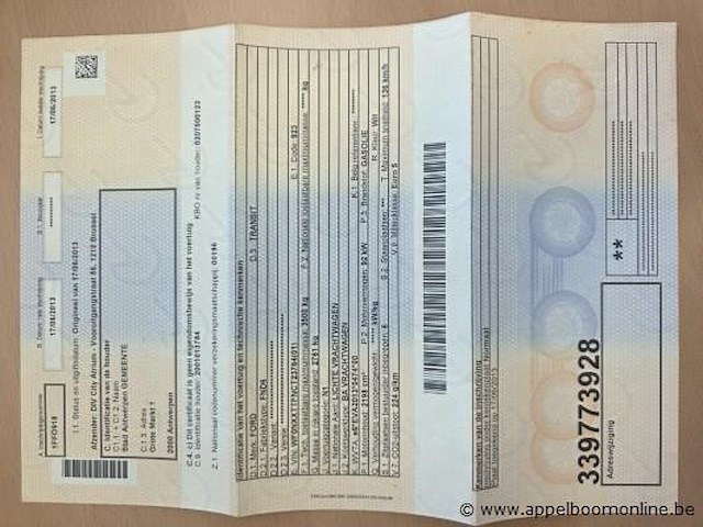 Lichte vrachtwagen ford transit, dubbel cabine, datum 1ste inschrijving 17/6/2013, chassisnummer wf0nxxttfnct23764, 29,673km, euro 5, diesel - afbeelding 3 van  15