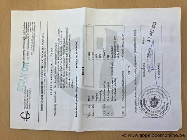Lichte vrachtwagen ford transit, dubbel cabine, datum 1ste inschrijving 17/6/2013, chassisnummer wf0nxxttfnct23764, 29,673km, euro 5, diesel - afbeelding 4 van  15