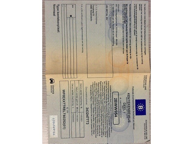 Lichte vrachtwagen ford transit, type: fcd, variant: blfb1acx, versie: g3wtcsaacajga, chassisnummer: wf0exxttrelt60252, bouwjaar: 11/02/2021 met kentekenbewijs deel i en ii, gelijkvormigheidsattest, geldig schouwingsbewijs en 2 sleutels. (1) - afbeelding 30 van  48
