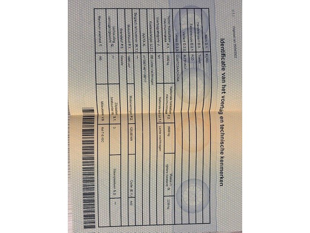 Lichte vrachtwagen ford transit, type: fcd, variant: blfb1acx, versie: g3wtcsaacajga, chassisnummer: wf0exxttrelt60252, bouwjaar: 11/02/2021 met kentekenbewijs deel i en ii, gelijkvormigheidsattest, geldig schouwingsbewijs en 2 sleutels. (1) - afbeelding 33 van  48