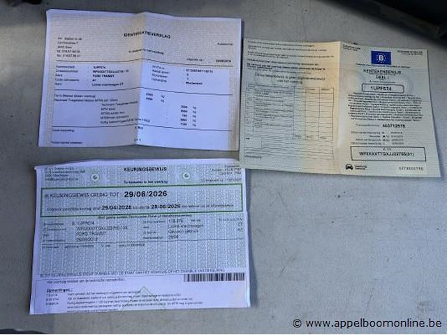 Lichte vrachtwagen ford, transit, wf0xxxttgxjj27550, 1e insch 28/06/2018, 1996cm³, 96kw, diesel, euro 6b, 125341km, inschrijvingsbewijs deel i en ii, keuringsbewijs (geldig tot 29/06/2026), gelijkvormigheidsattest, identificatieverslag - afbeelding 6 van  18
