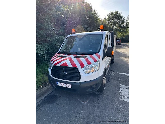 Lichte vrachtwagen ford transit, wfoexxttgegb86325, 1e insch 2016-06-15, 61891km, 2198cm³, 92kw, diesel, manueel, euro 5b, mtm 3500kg, tarra 2830kg, keuring tot 2027-06-30, insch. deel i en ii, coc en identificatieverslag, open laadbak scattolini - afbeelding 1 van  13