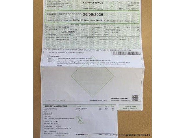 Lichte vrachtwagen iveco 35s14n, cng, datum 1ste inschrijving 7/12/2015, euro vi 7/12/2015,chassisnummer zcfc335ax05066347, km-stand laatste keuring 55.972, euro vi - afbeelding 5 van  15