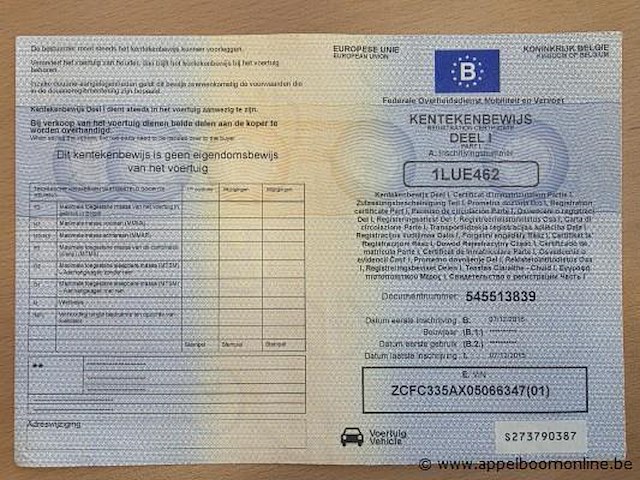 Lichte vrachtwagen iveco 35s14n, cng, datum 1ste inschrijving 7/12/2015, euro vi 7/12/2015,chassisnummer zcfc335ax05066347, km-stand laatste keuring 55.972, euro vi - afbeelding 15 van  15