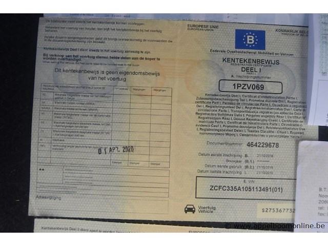 Lichte vrachtwagen iveco, 35s14n, zcfc335a105113491, 1e insch 21/10/2016, 2998cm³, 100kw, cng, euro 6, 91110km, inschrijvingsbewijs deel i en ii, keuringsbewijs (geldig tot 10/11/2026), gelijkvormigheidsattest, identificatieverslag - afbeelding 6 van  17