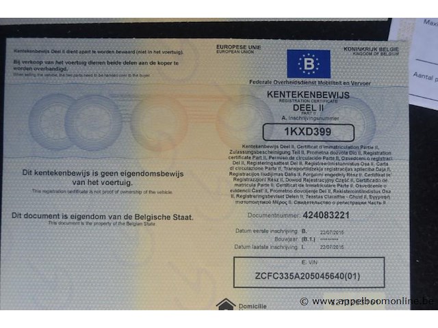 Lichte vrachtwagen iveco, 35s14n, zcfc335a205045640, 1e insch 22/07/2015, 2998cm³, 100kw, aardgas, euro 6, 22345km, inschrijvingsbewijs deel i en ii, keuringsbewijs (geldig tot 01/01/2027), gelijkvormigheidsattest, identificatieverslag - afbeelding 7 van  18