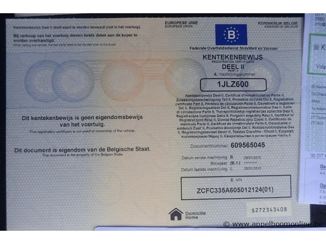 Lichte vrachtwagen iveco, 35s14n, zcfc335a605012124, 1e insch 20/01/2015, 2998cm³, 100kw, aardgas (cng), euro 6, 77727km, inschrijvingsbewijs deel i en ii, keuringsbewijs (geldig tot 01/09/2026), gelijkvormigheidsattest, identificatieverslag - afbeelding 5 van  18