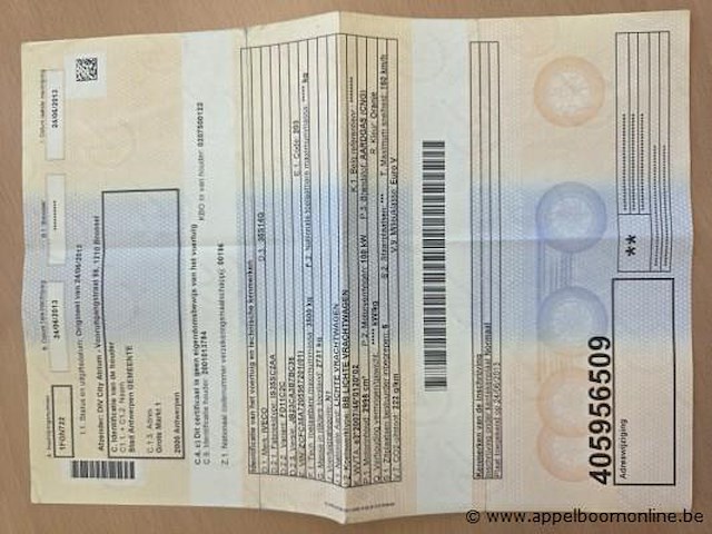 Lichte vrachtwagen iveco fd11c2c, cng, datum 1ste inschrijving 24/6/2013, chassisnummer zcfc35a7205957201, 36,736km, euro v - afbeelding 3 van  16