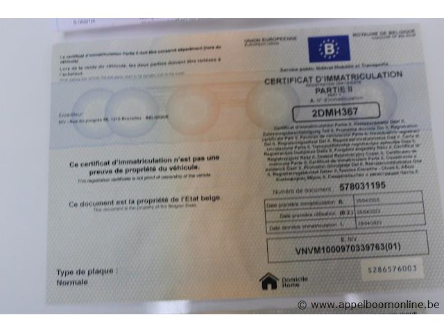 Lichte vrachtwagen nissan, interstar, vnvm1000970339763, 1e insch 25/04/2023, 2299cm³, 100kw, diesel, euro 6d, 91350km, inschrijvingsbewijs deel i en ii, keuringsbewijs (geldig tot 03/05/2027), gelijkvormigheidsattest, identificatieverslag - afbeelding 8 van  21