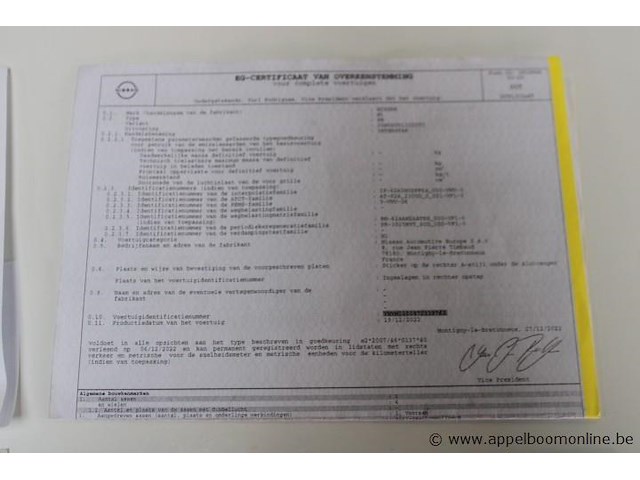 Lichte vrachtwagen nissan, interstar, vnvm1000970339763, 1e insch 25/04/2023, 2299cm³, 100kw, diesel, euro 6d, 91350km, inschrijvingsbewijs deel i en ii, keuringsbewijs (geldig tot 03/05/2027), gelijkvormigheidsattest, identificatieverslag - afbeelding 11 van  21