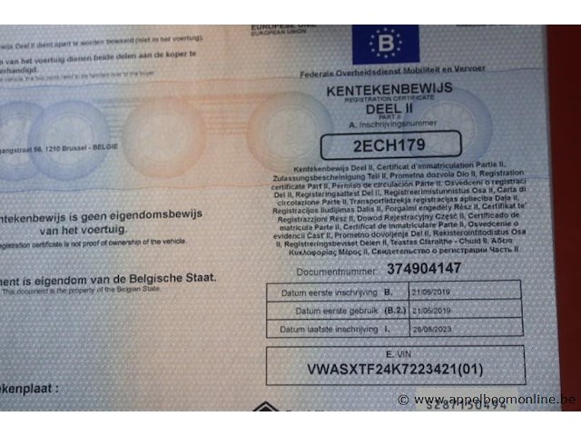 Lichte vrachtwagen nissan, nt400, vwasxtf24k7223421, 1e insch 21/05/2019, 2953cm³, 96kw, diesel, euro 6, 126438km, inschrijvingsbewijs deel i en ii, keuringsbewijs (geldig tot 25/08/2026), gelijkvormigheidsattest, identificatieverslag - afbeelding 11 van  23