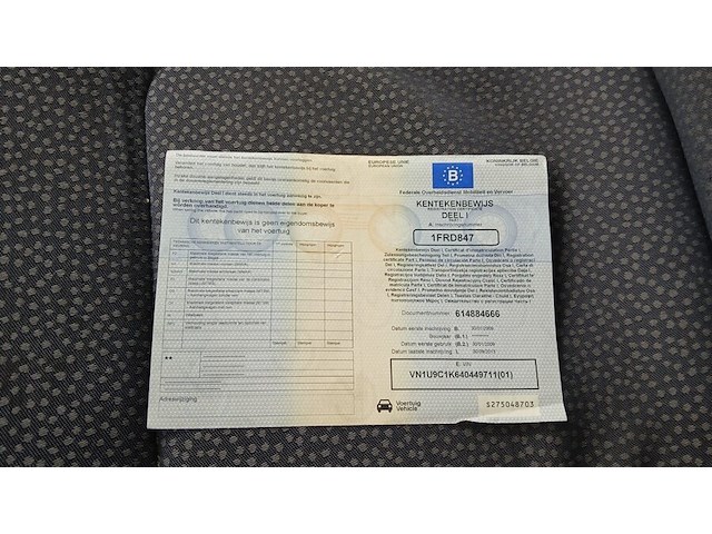 Lichte vrachtwagen opel movano meubelbak met laadklep, type u9c1k6, ch.nr. vn1u9c1k640449711, bouwjaar 30.01.2009 (sleutels en alle boorddocumenten) - afbeelding 13 van  34