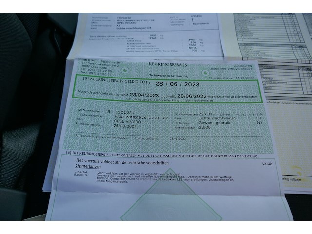 Lichte vrachtwagen opel vivaro (2009 / wolf7bhb69v612720) - afbeelding 27 van  36