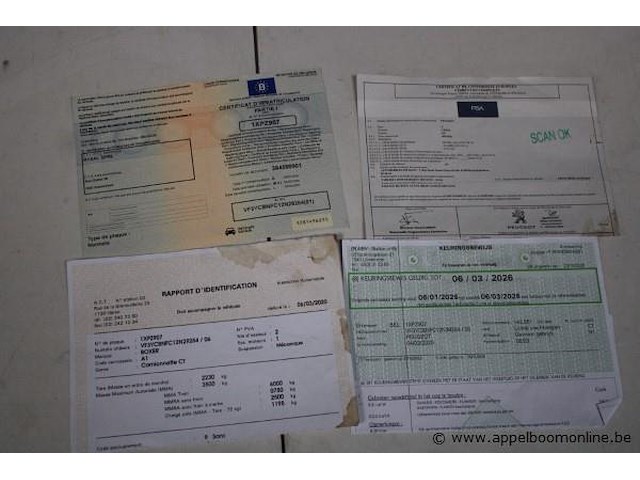 Lichte vrachtwagen peugeot, boxer, vf3ycbnfc12n29284, 1e inschr 04/03/20, 142600km, 2179cm³, 103kw, diesel, euro 6d, kenteken deel i, gelijkvormigheidsattest, identificatieverslag, keuring geldig 06/03/26 - afbeelding 9 van  17