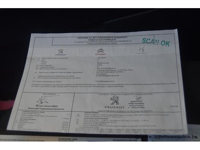 Lichte vrachtwagen peugeot, partner, vr3efbhwbkj679676, 1e insch 01/01/2019, 1560cm³, 55kw, diesel, euro 6b, 122025km, inschrijvingsbewijs deel i en ii, keuringsbewijs (geldig tot 12/06/2026), gelijkvormigheidsattest, identificatieverslag - afbeelding 9 van  19
