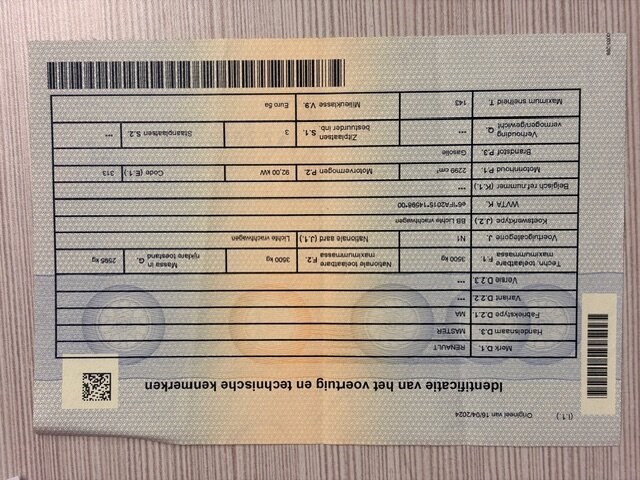 Lichte vrachtwagen renault master, type: ma, chassisnummer: vf1mafedc48062258, bouwjaar: 15/11/2012 met inschrijvingsbewijs deel i, gelijkvormigheidsattest en verlopen schouwingsbewijs. (b1) - afbeelding 24 van  42