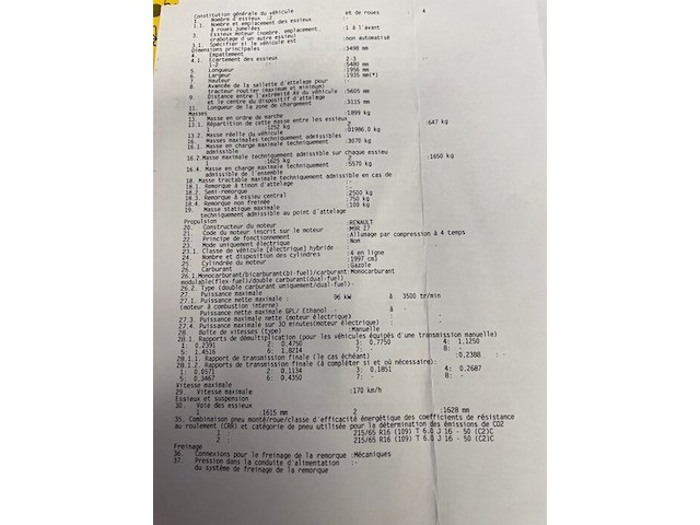 Lichte vrachtwagen renault trafic, type l, variant fam9r, versie my6uc4c82a02, ch.nr. vf1fl000271320943, bouwjaar 23-06-2023 (sleutel, boorddocumenten: inschrijvingsbewijs deel i + deel ii, gelijkvormigheidsattest) - afbeelding 26 van  41