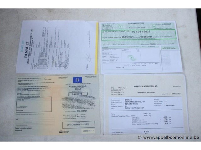 Lichte vrachtwagen renault, trafic, vf1fl000567501112, 1e insch 29/07/2021, 142354km, inschrijvingsbewijs deel i, keuringsbewijs (geldig tot 09/08/2026), gelijkvormigheidsattest, identificatieverslag - afbeelding 7 van  20