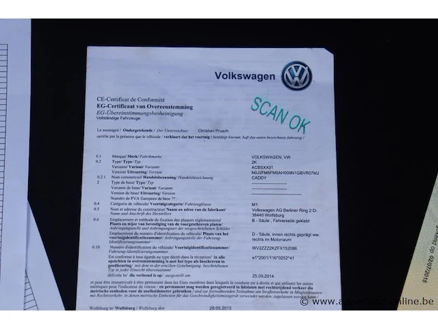 Lichte vrachtwagen volkswagen caddy, datum 1ste inschr 19/11/2013, chassisnr wv1zzz2kzex062488, km-stand 67558, euro 5, schade rondom - afbeelding 3 van  14