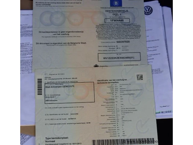 Lichte vrachtwagen volkswagen caddy, datum 1ste inschr 19/11/2013, chassisnr wv1zzz2kzex062488, km-stand 67558, euro 5, schade rondom - afbeelding 13 van  14