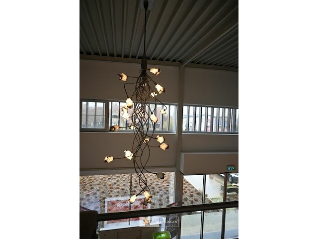 Lichtkunstwerk met mondgeblazen glaswerk - afbeelding 2 van  4