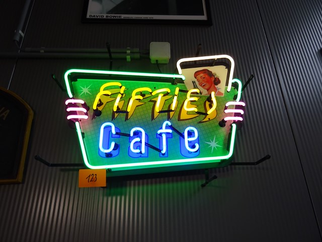 Lichtreclame fifties cafe - afbeelding 1 van  1