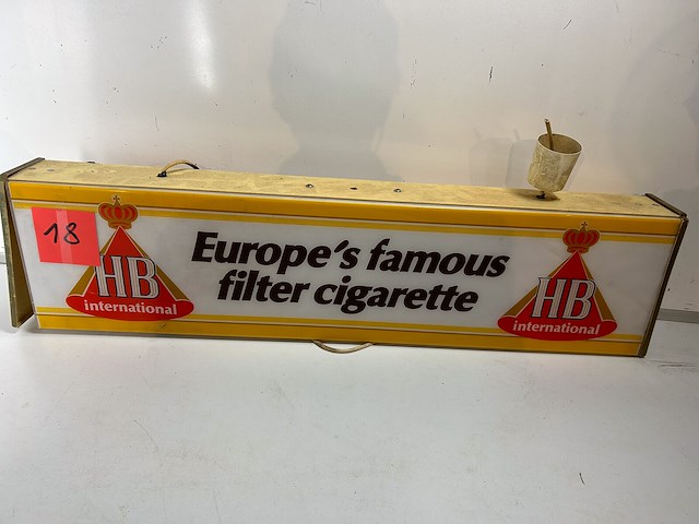 Lichtreclame hb sigaretten - afbeelding 3 van  3