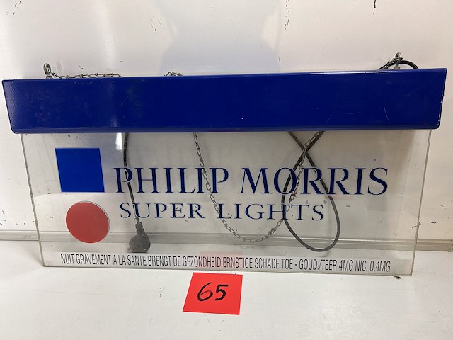 Lichtreclame philip morris - afbeelding 1 van  1