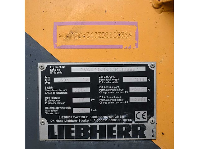 Liebherr - 2004 - l534 - shovel - afbeelding 11 van  23