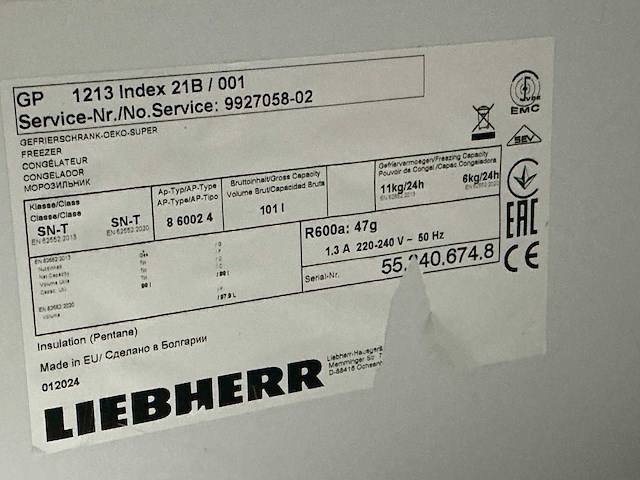 Liebherr 8 6002 4 vriezer - afbeelding 5 van  5