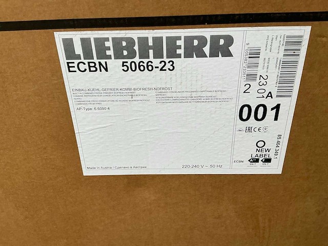 Liebherr ecbn 5066-23 koel/vriescombinate - afbeelding 2 van  4