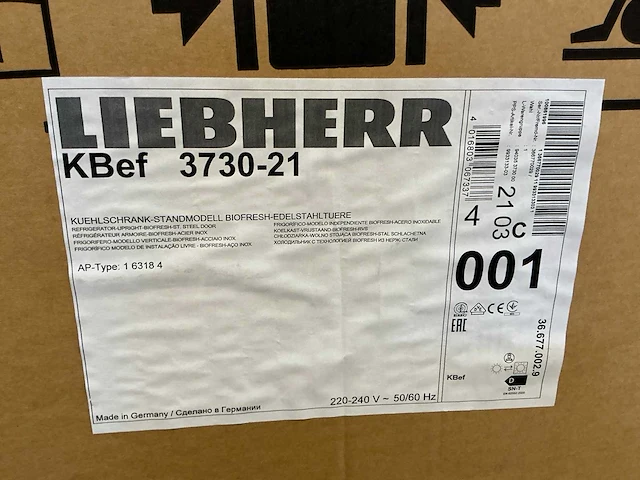 Liebherr kbef 3730 comfort inox front vrijstaande koelkast - afbeelding 3 van  3