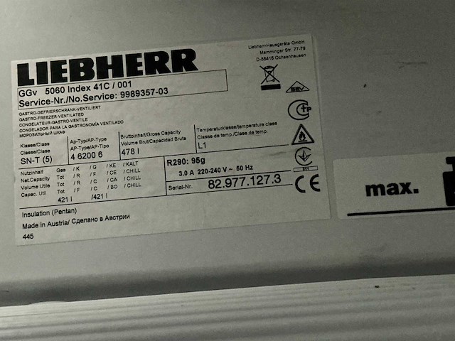 Liebherr profiline 5060 41c vriezer - afbeelding 4 van  4