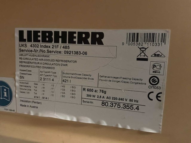 Liebherr uks 4032 koelkast - afbeelding 2 van  2