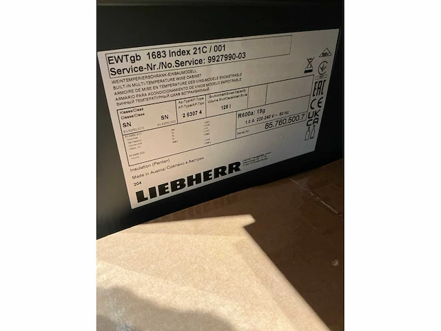 Liebherr vinidor ewtgb 1683 inbouw wijnklimaatkast - afbeelding 8 van  8