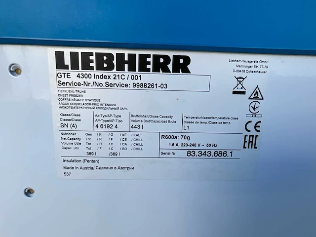 Liebherr vriezer - afbeelding 4 van  12